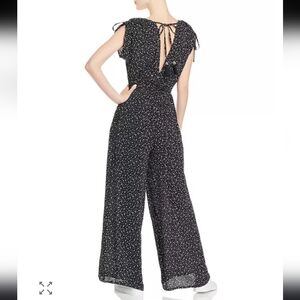 Band Of Gypsies Amsterdam Polka Dot Tie-Detail Tassel Jumpsuit - Size S